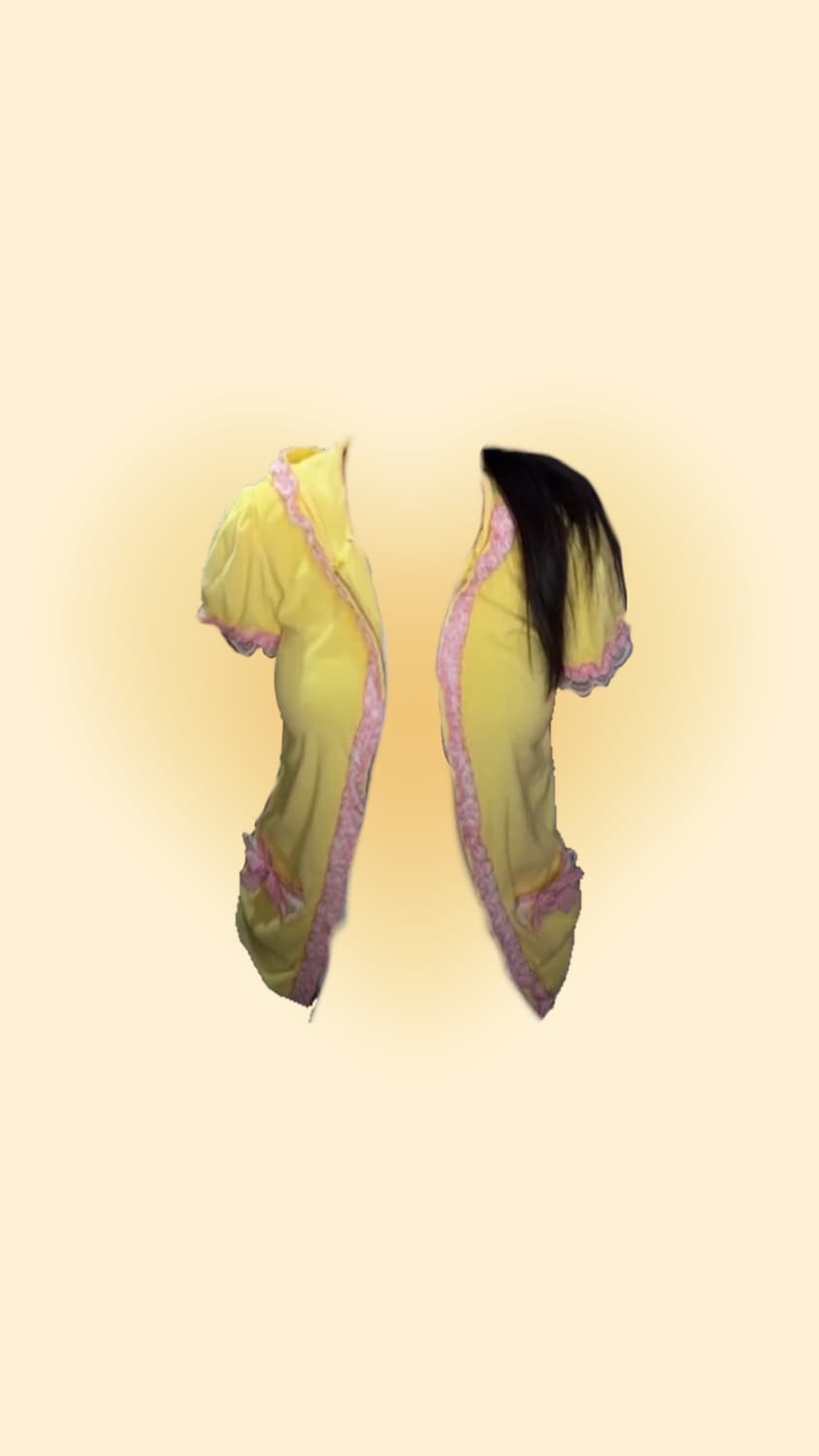 에메필 리본 반팔 집업 상품이미지3