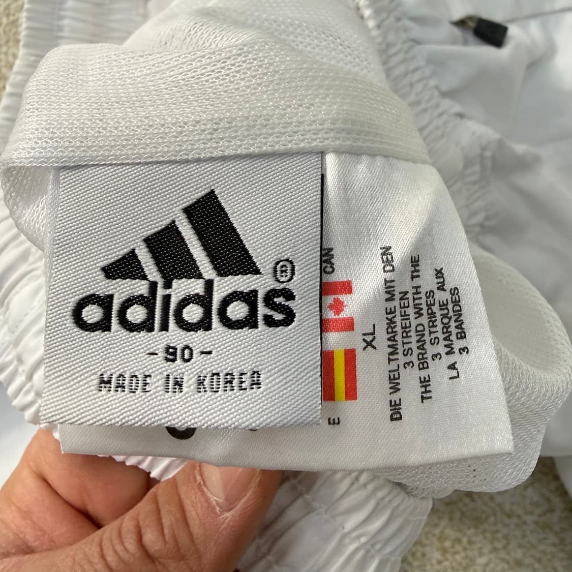 90 아디다스 화이트 우븐 조거팬츠 0121T2 상품이미지4