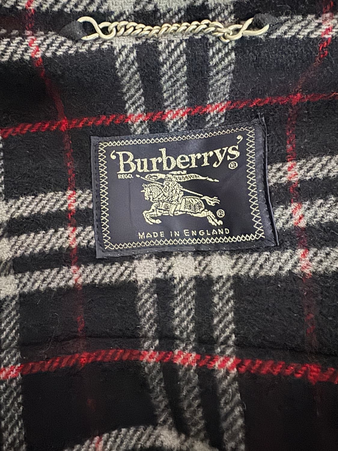 정품! 버버리 런던 떡볶이 더플 후드 코트 네이비 남녀공용 상품이미지4