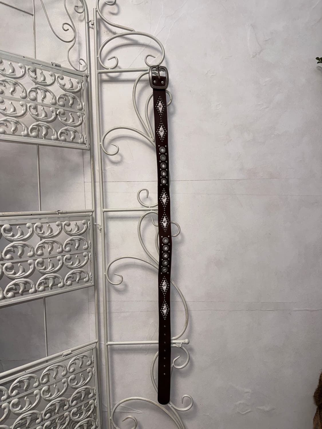 Pink brown western stud punching belt 상품이미지3