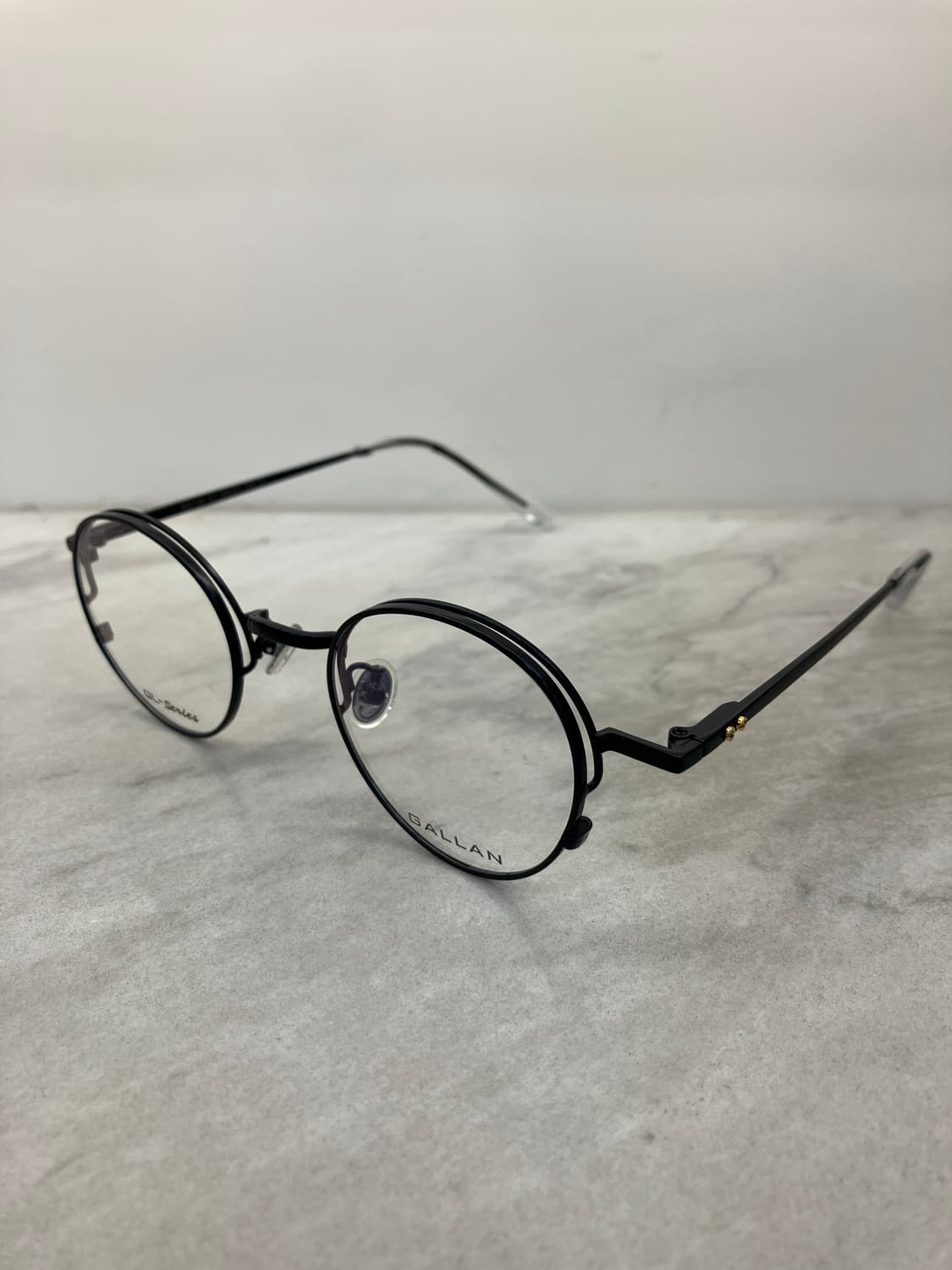 갤랑 GALLAN 블랙 더블 림 라운드 메탈테 안경 상품이미지7