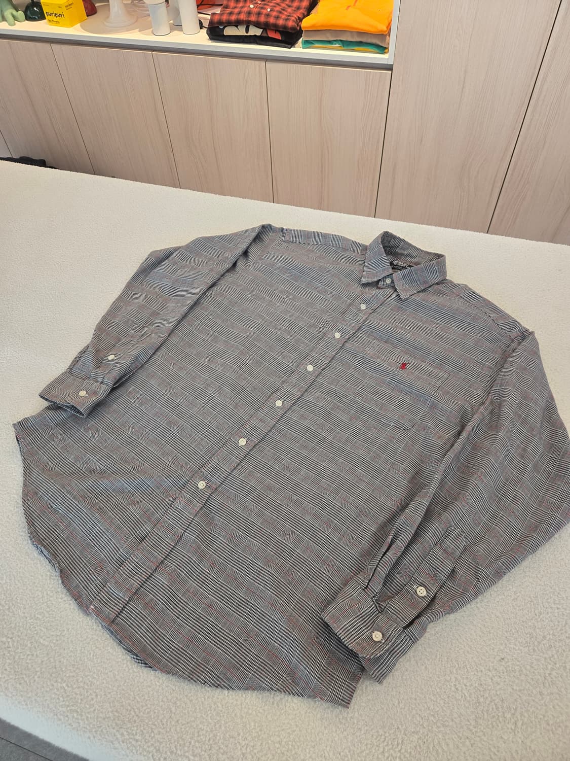 폴로 랄프로렌 체크 긴팔 셔츠 M(크게 나와서 XL~2XL 추천) 상품이미지1