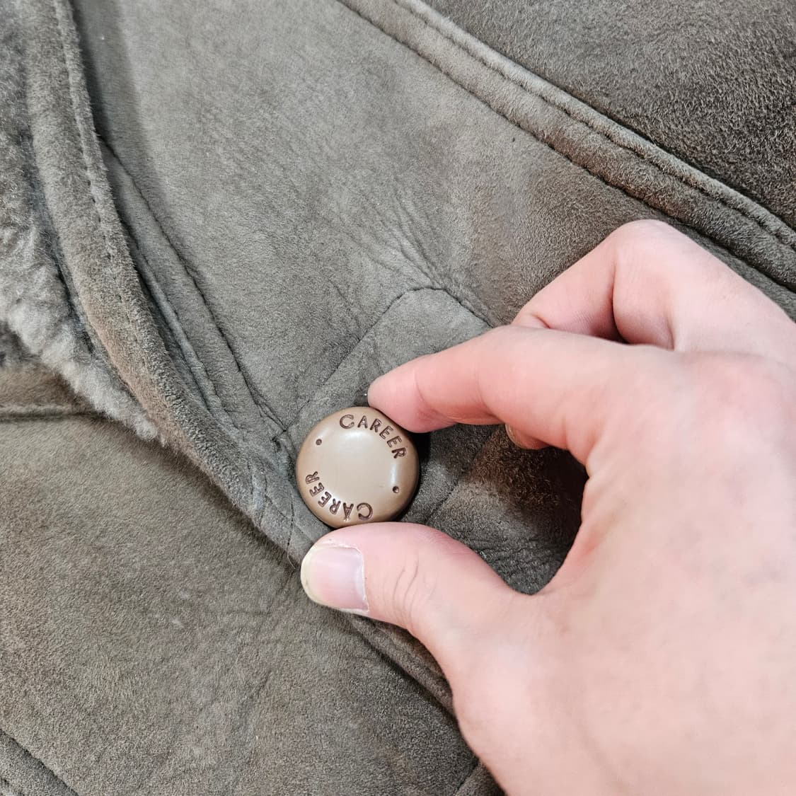 CAREER 빈티지 양가죽 양털 카라넥 무스탕 자켓  상품이미지7