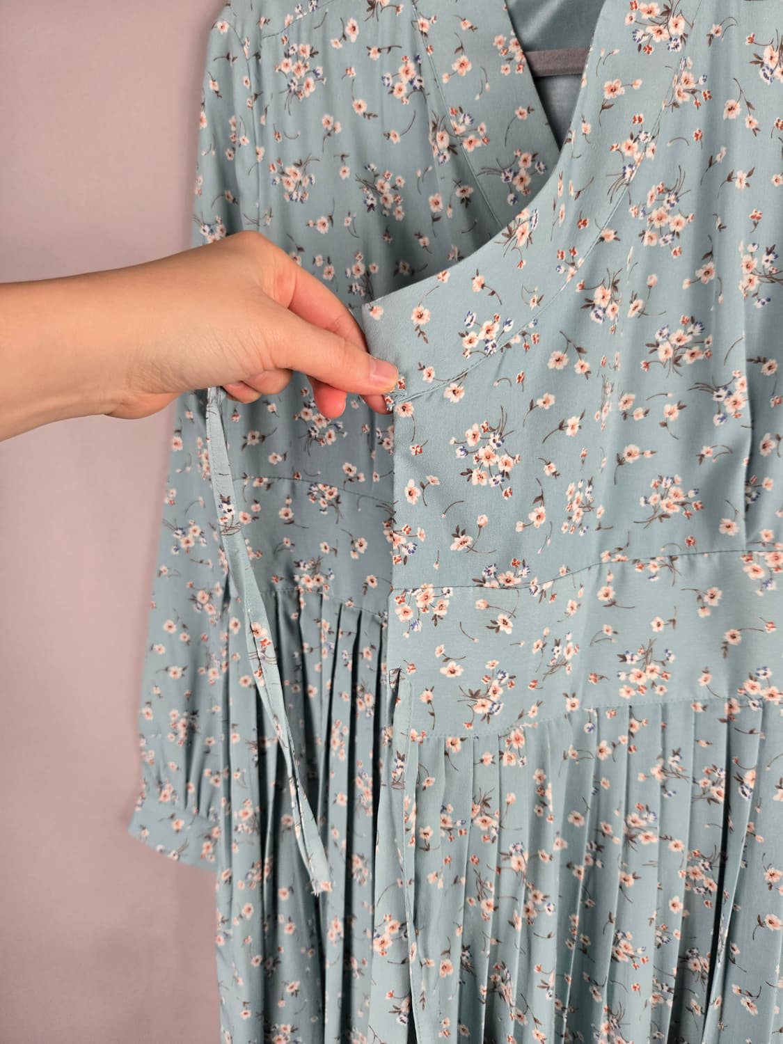 [무료배송]다래원 1 여성 플라워 생활 한복 철릭 롱 원피스 상품이미지7