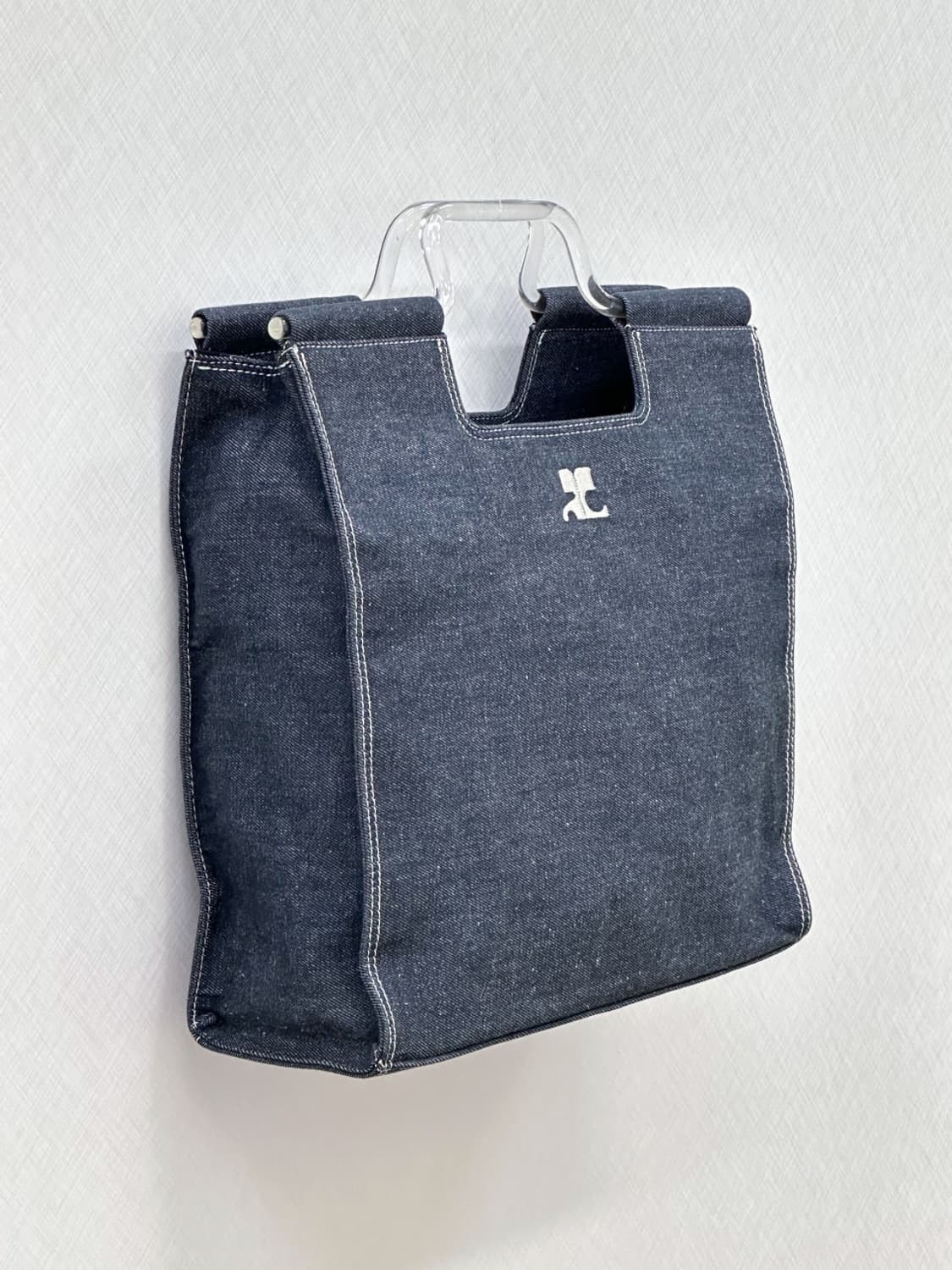 courreges / 꾸레쥬 아크릴 핸들 데님 토트백 상품이미지3