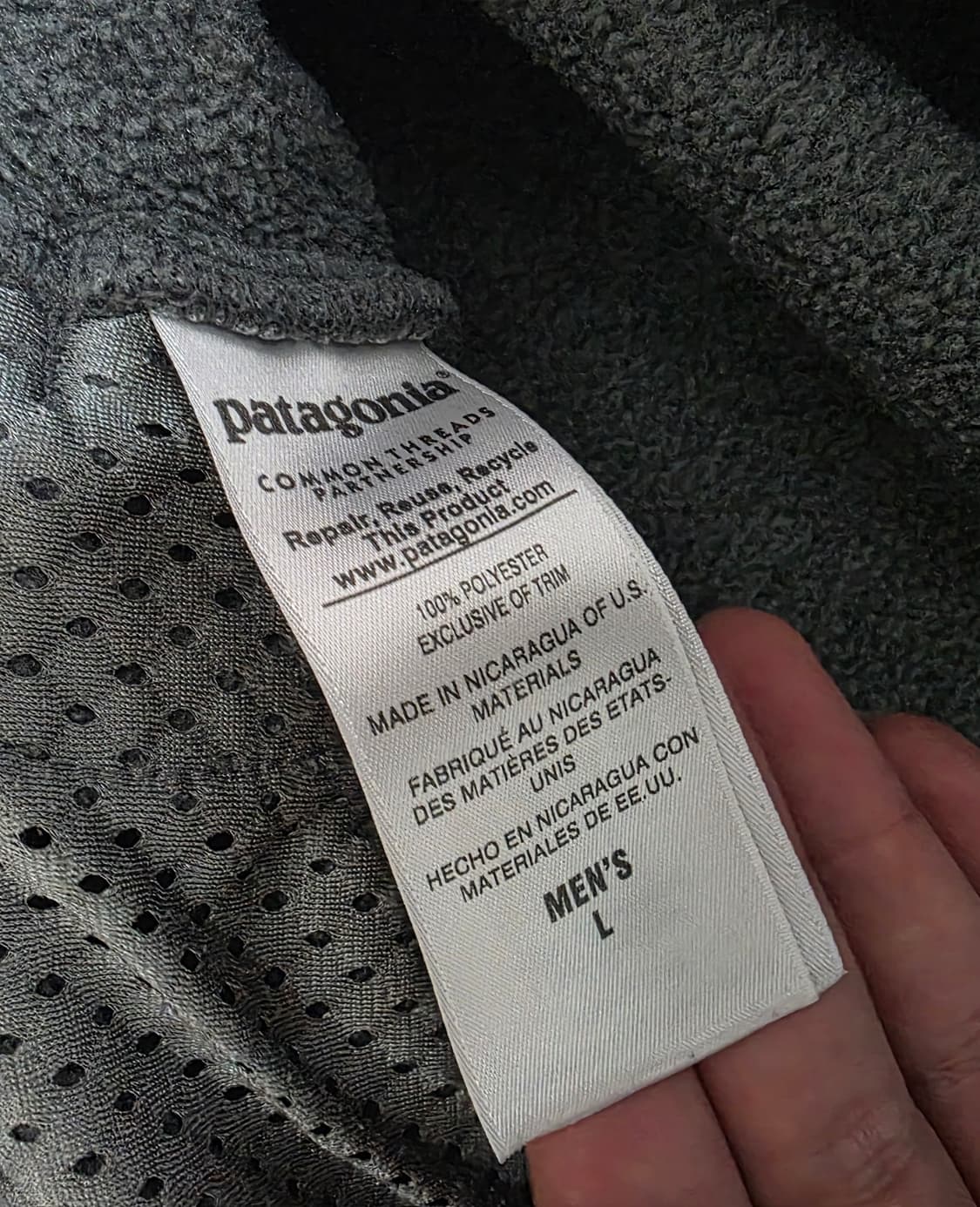 [M/L] 빈티지 파타고니아 신칠라 플리스 후드 스냅 풀오버 그레이/블루 상품이미지8