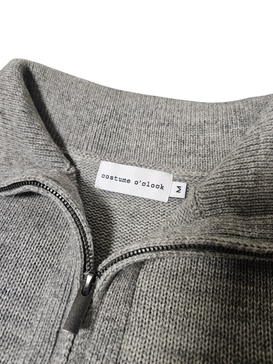 커스텀어클락 컨템포러리 하프 집업 니트 그레이 M 상품이미지3