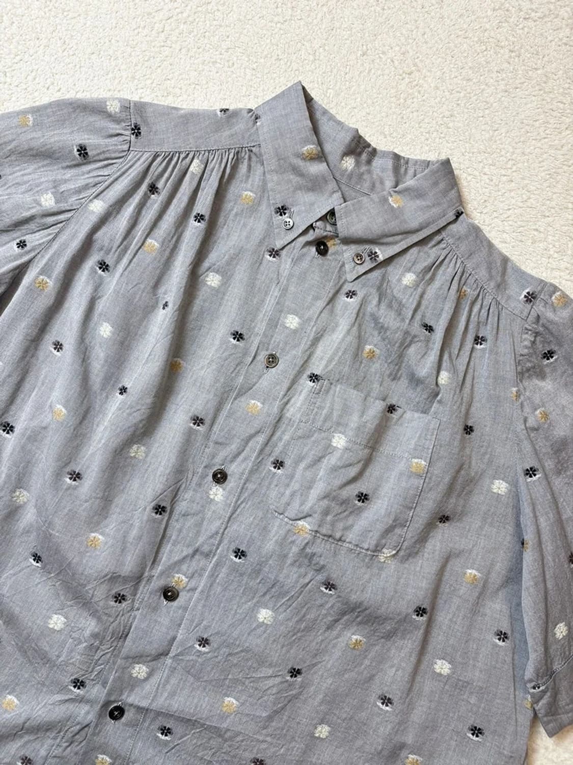 GASA 00's 재팬 플리츠 반팔 블라우스 PN6494 상품이미지2