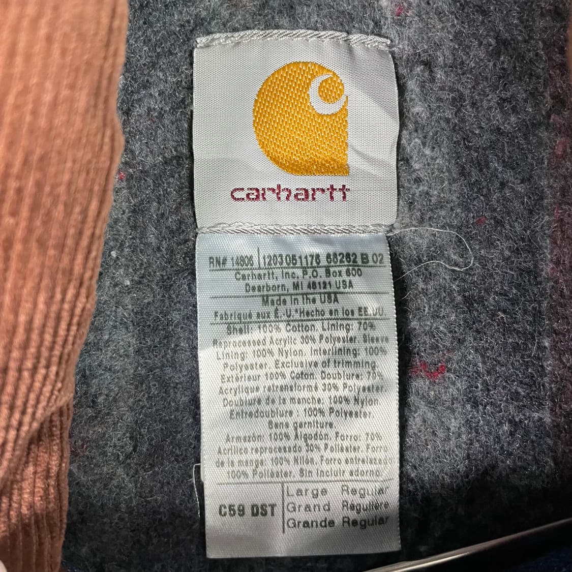 칼하트 C59 데님 chore coat 블랭킷 라인 상품이미지3