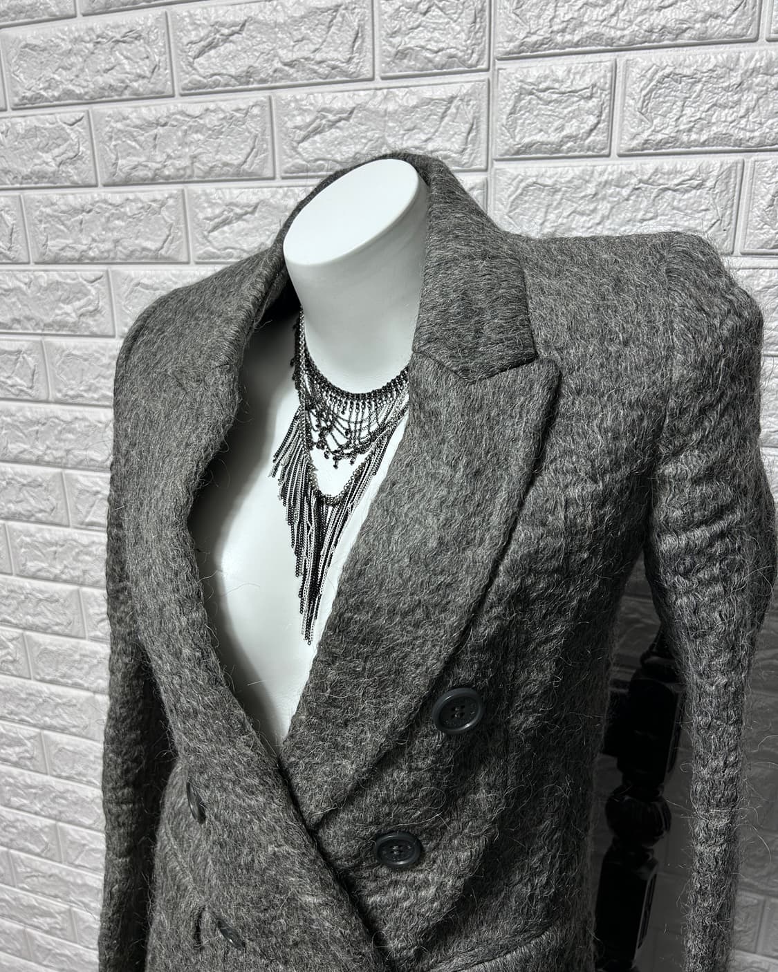 닐바렛 앙고라 울 더블 브레스티드 블레이저 상품이미지2