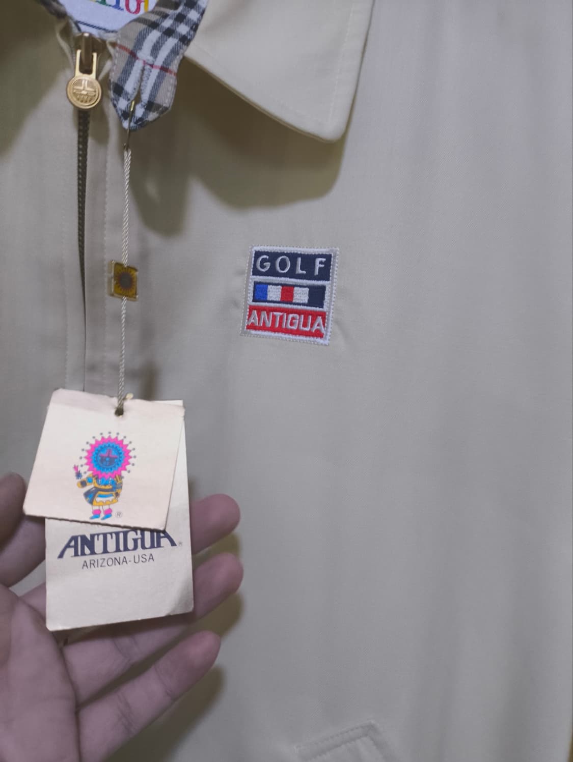 새거 105 USA 안티구아 버버리패턴 스윙탑 블루종 상품이미지4