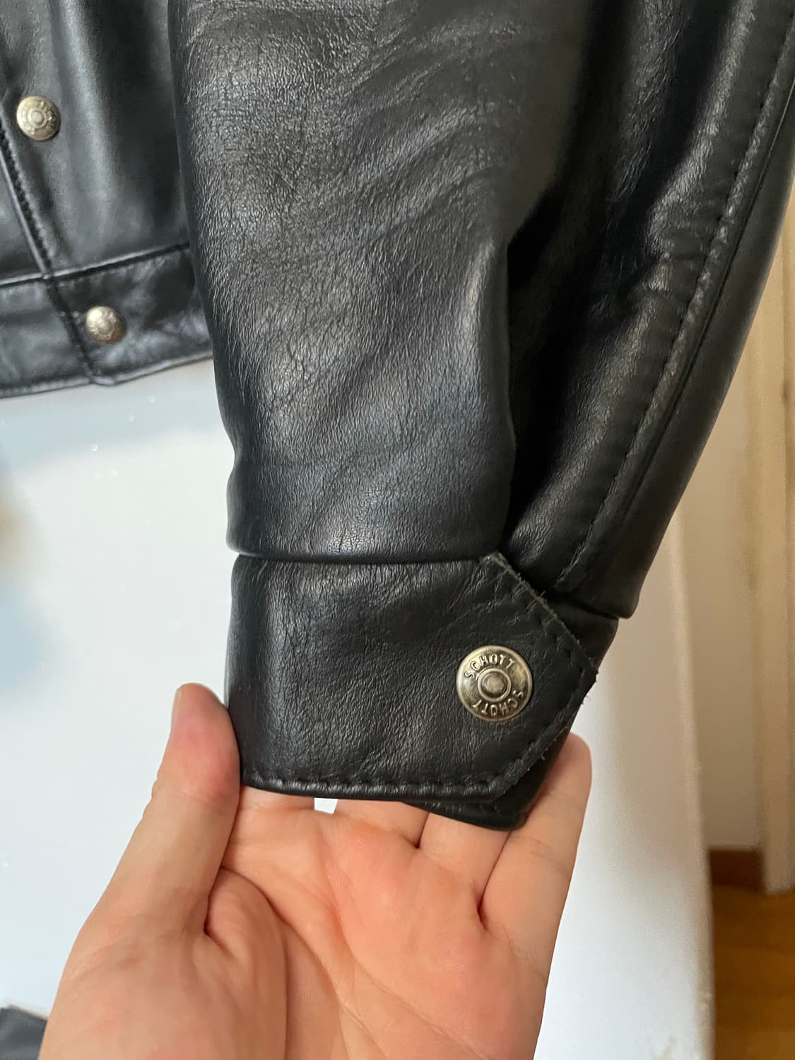 Schott 3-type 3세대 트러커 가죽자켓 38 상품이미지3