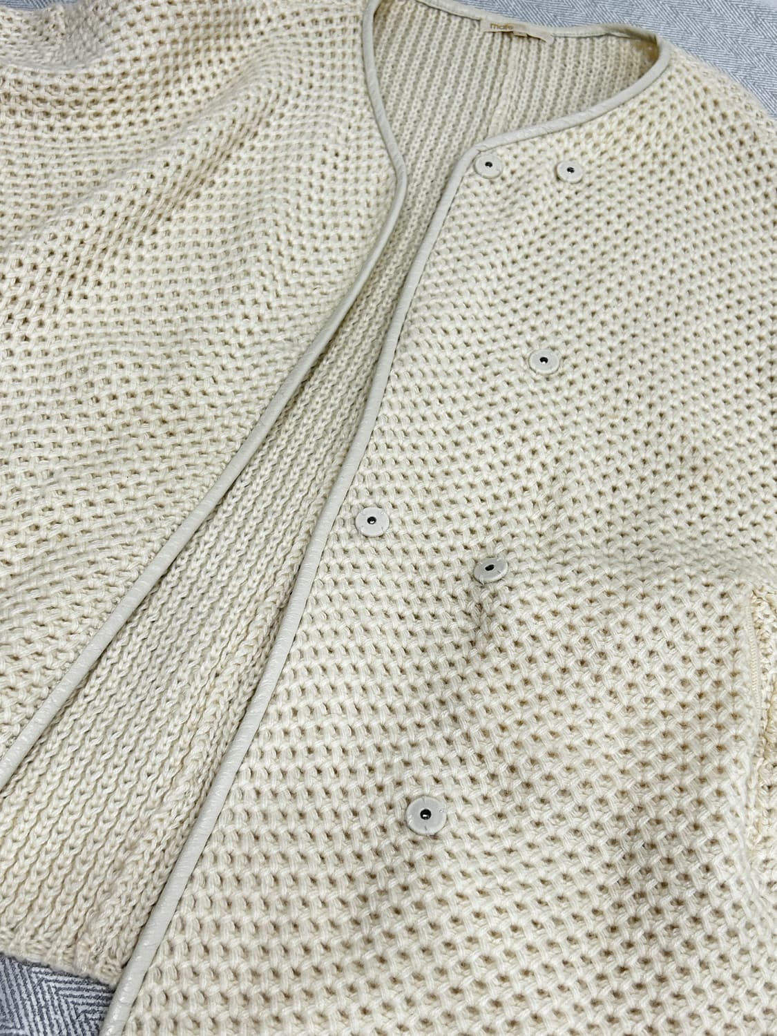 마쥬 maje 알파카 모헤어 양가죽 니트 가디건 1사이즈 상품이미지8