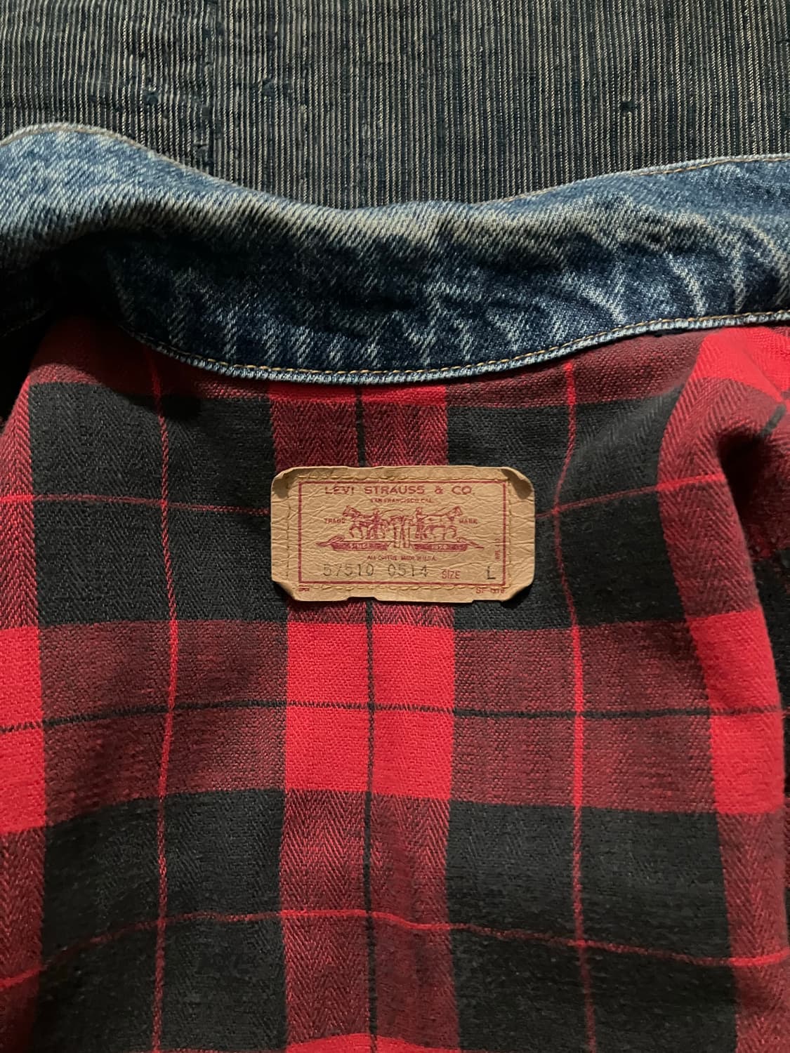 🇺🇸 80s USA 빈티지 리바이스 3세대 57510 데님 자켓 상품이미지6