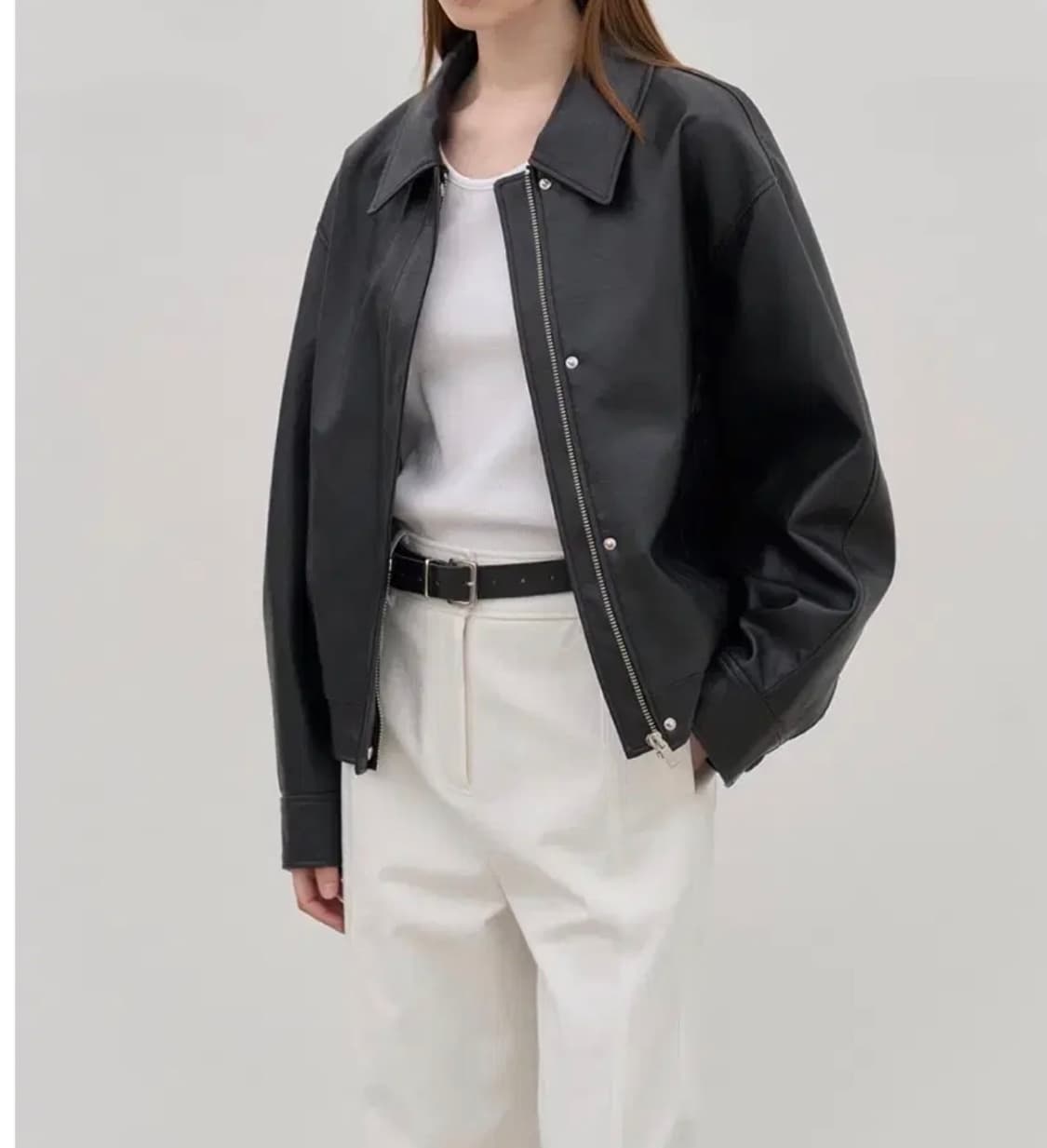 닐바이피 블루종 레더자켓 상품이미지1