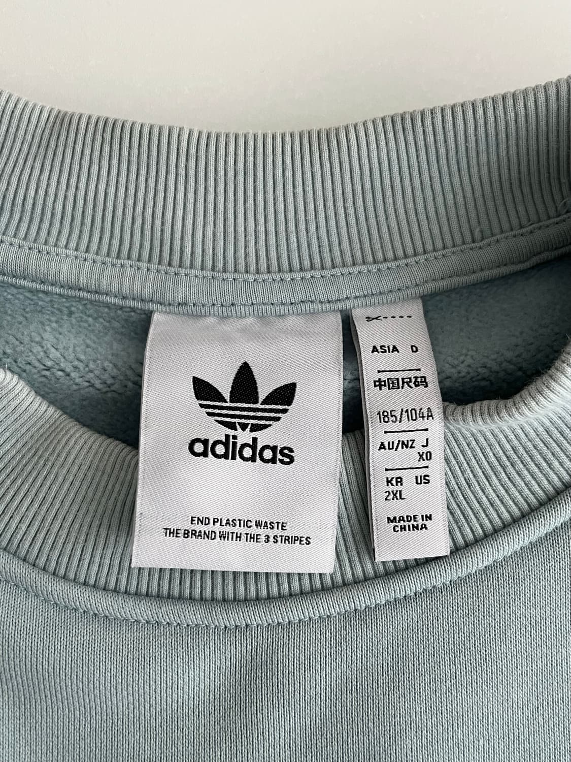 2XL) 아디다스 컨템포 크루 맨투맨 민트 블루 상품이미지4