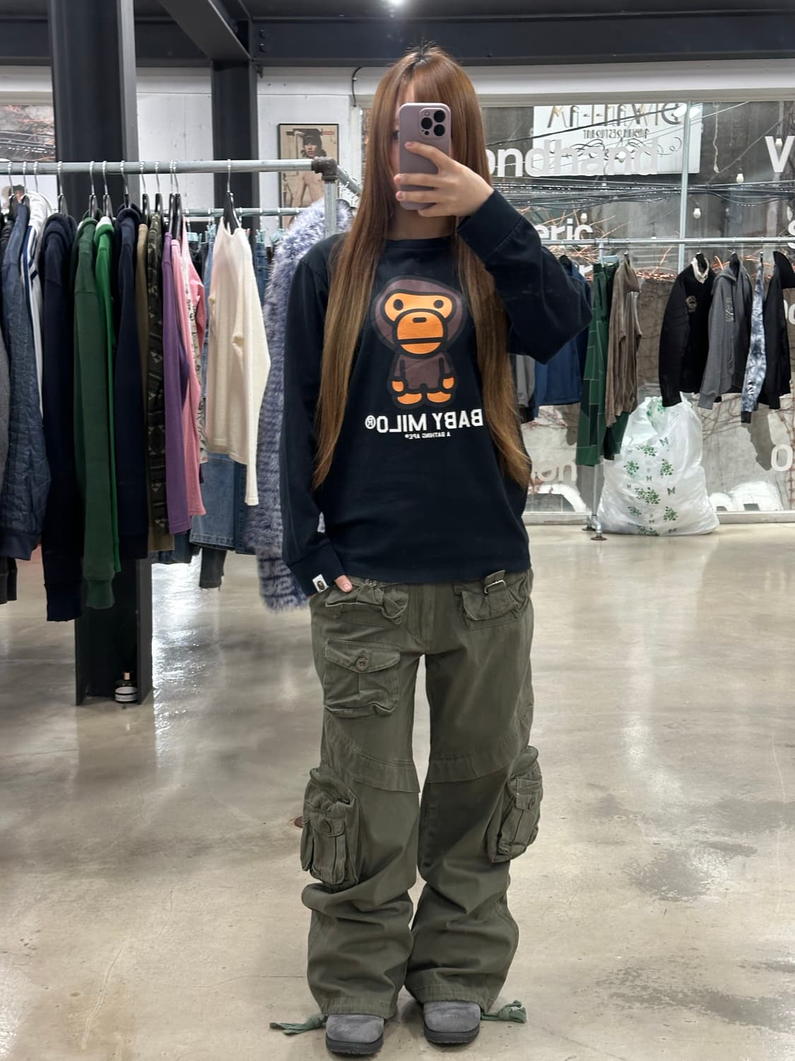 베이프 베이비마일로 롱슬리브긴팔티 상품이미지3