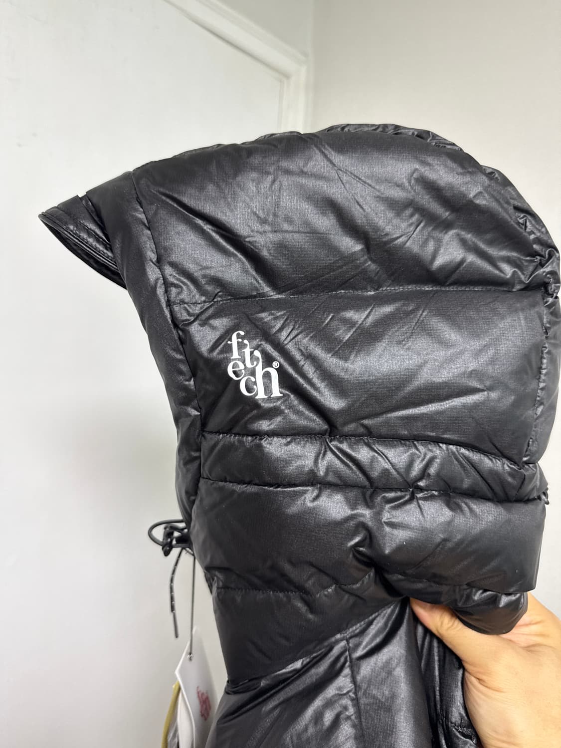 FETCH 25FW 스파이더웹 🕸️ 무늬 방수 구스다운 푸퍼패딩  블랙 상품이미지4