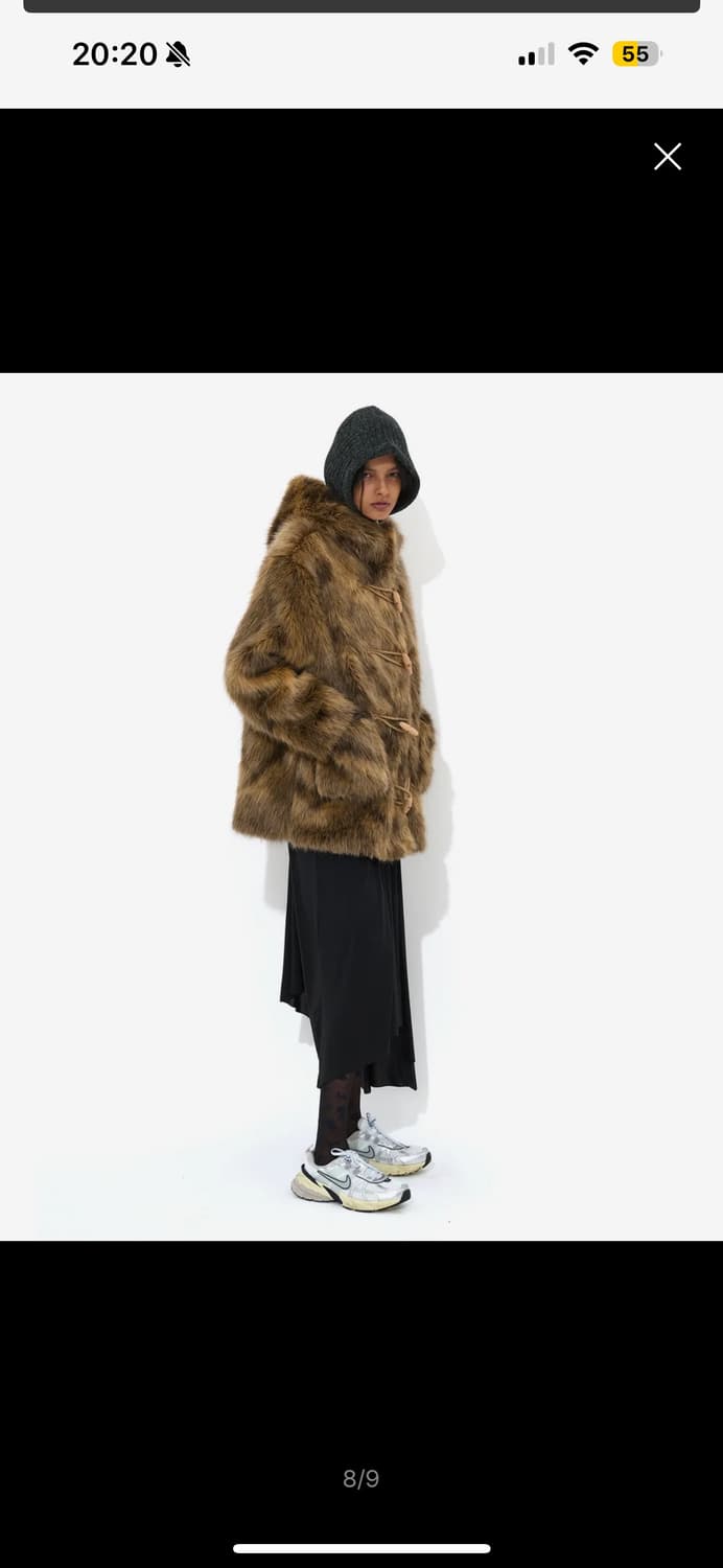 파르티멘토 우먼 후디드 더플 퍼 코트 상품이미지3