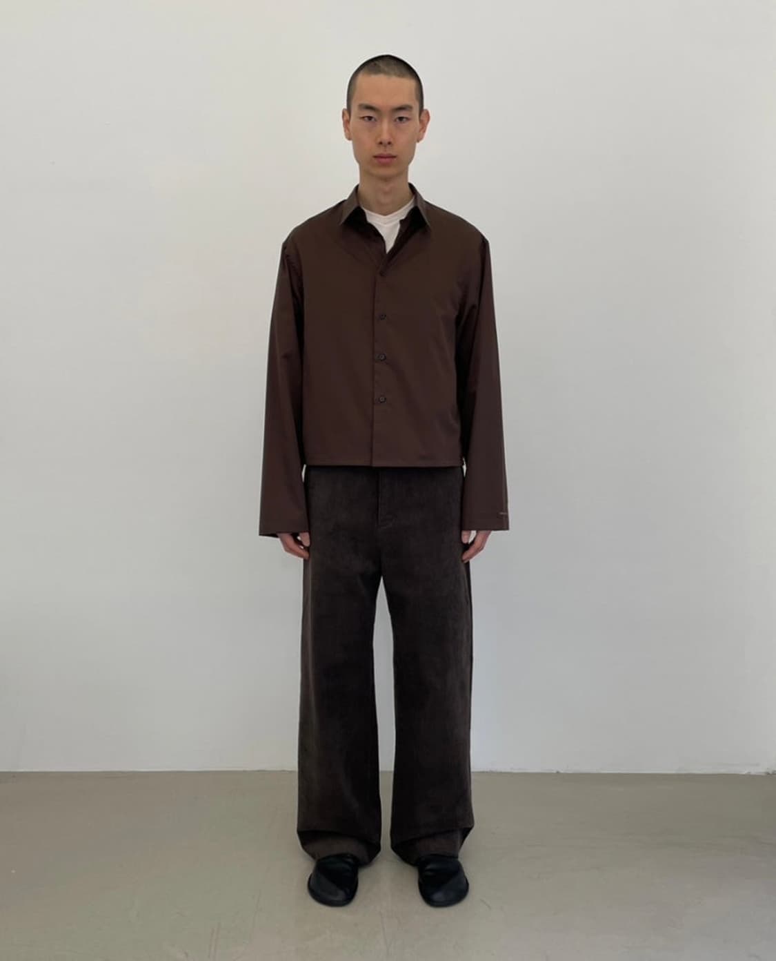 구민성 크롭 셔츠 L 상품이미지1