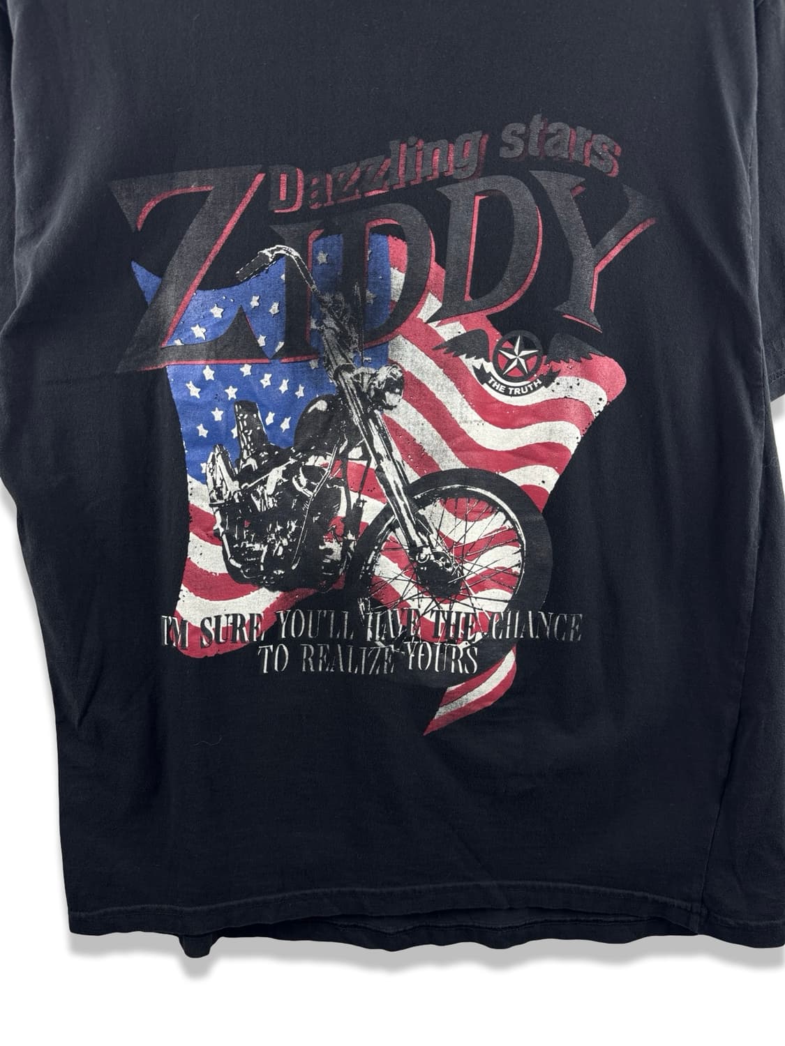 JPN 성조기 바이크 Y2K 프린팅 티셔츠3206 상품이미지4