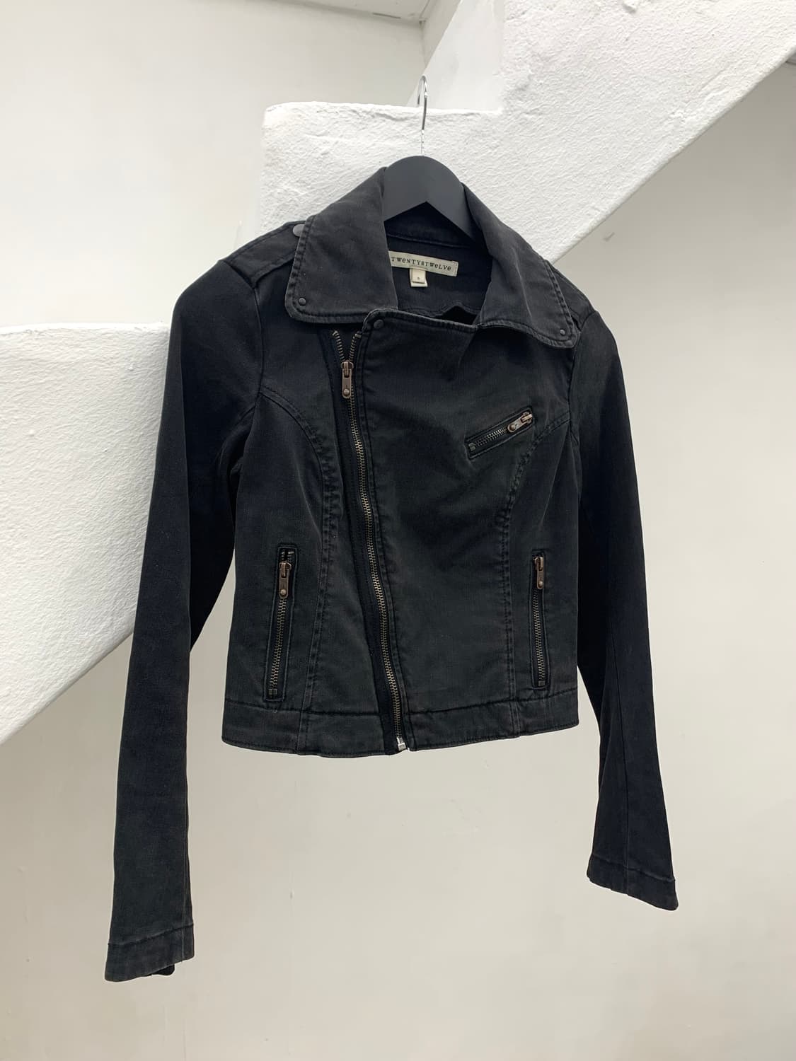 Denim asymmetrical rider jacket 상품이미지5