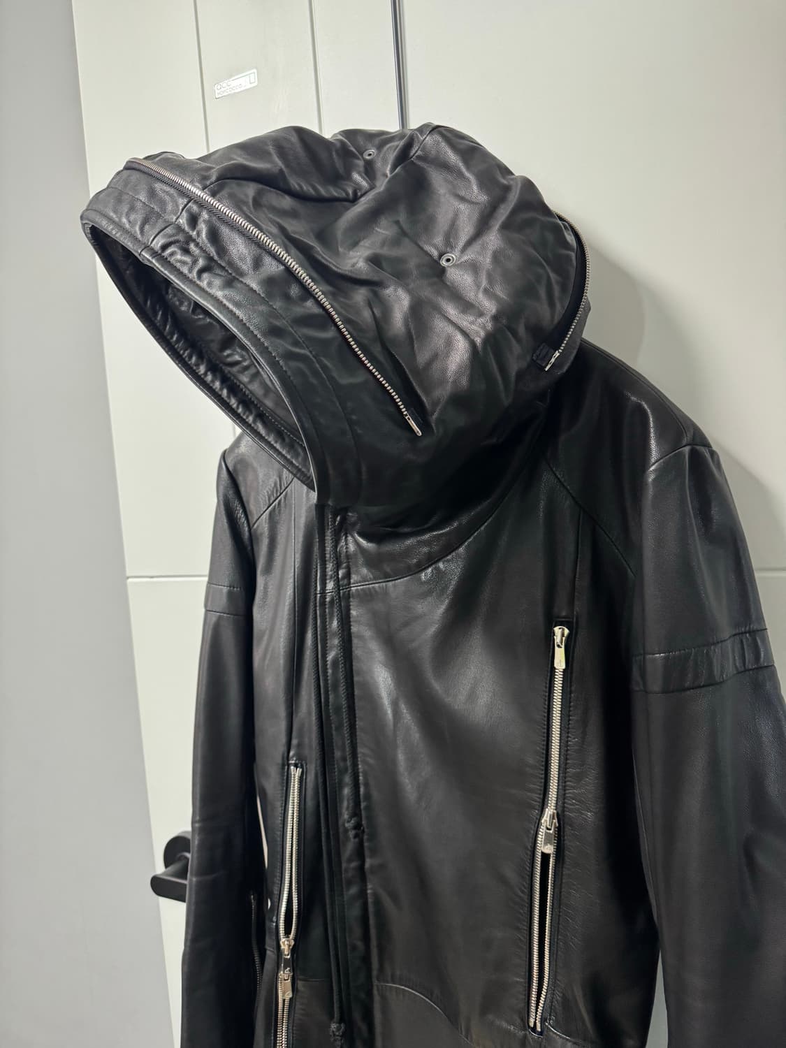 Bajra ninja hood leather  jacket  상품이미지6