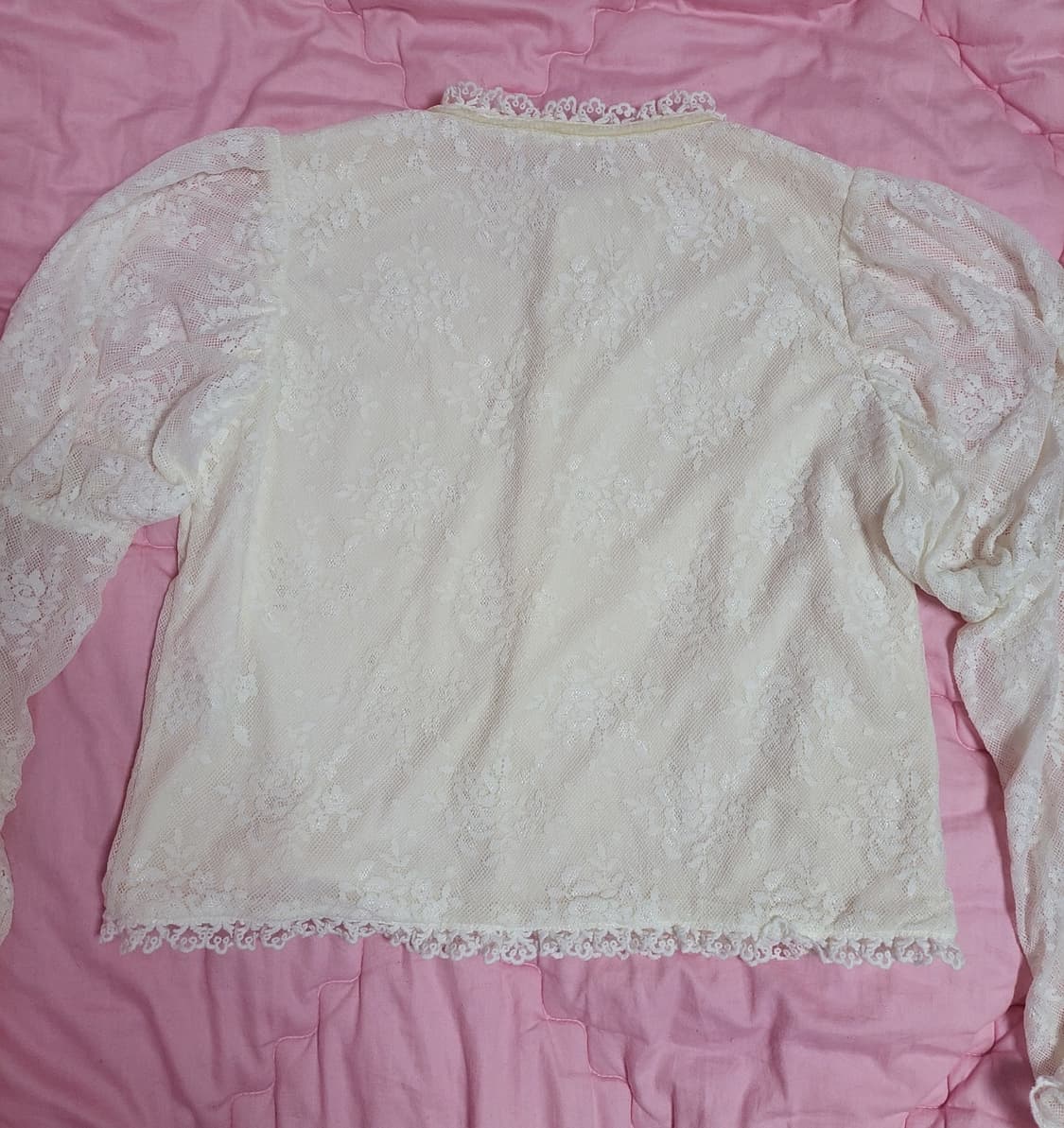 급처상태좋음!스완키스 어깨볼륨 레이스 리본 공주 블라우스 리즈리사st 상품이미지7