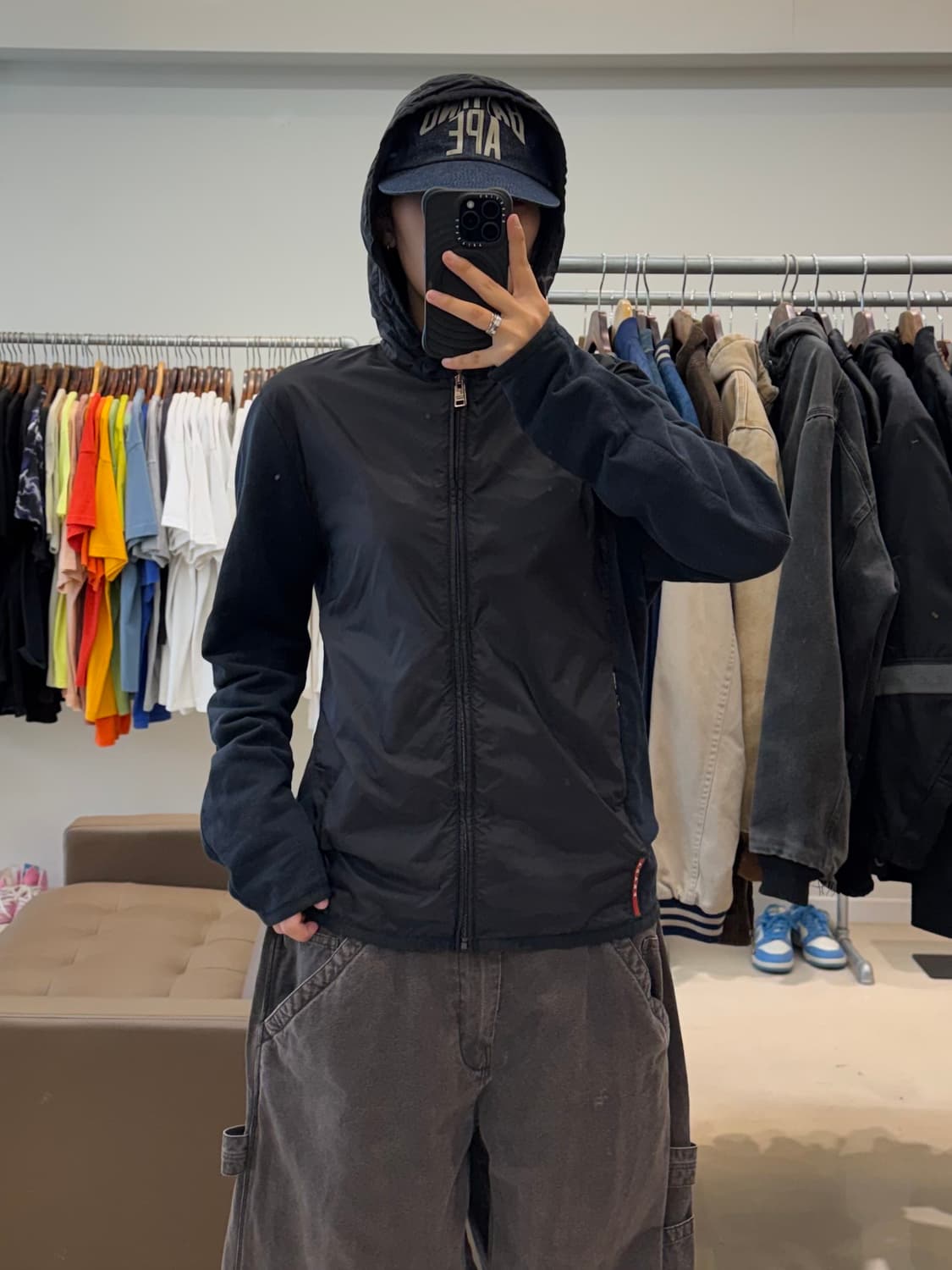 프라다 하이브리드 후드 자켓 상품이미지5