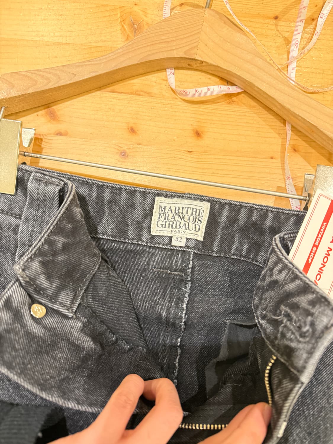 마리떼 프랑소와저버 더블니 카고 블랙 데님 팬츠 U235 상품이미지5