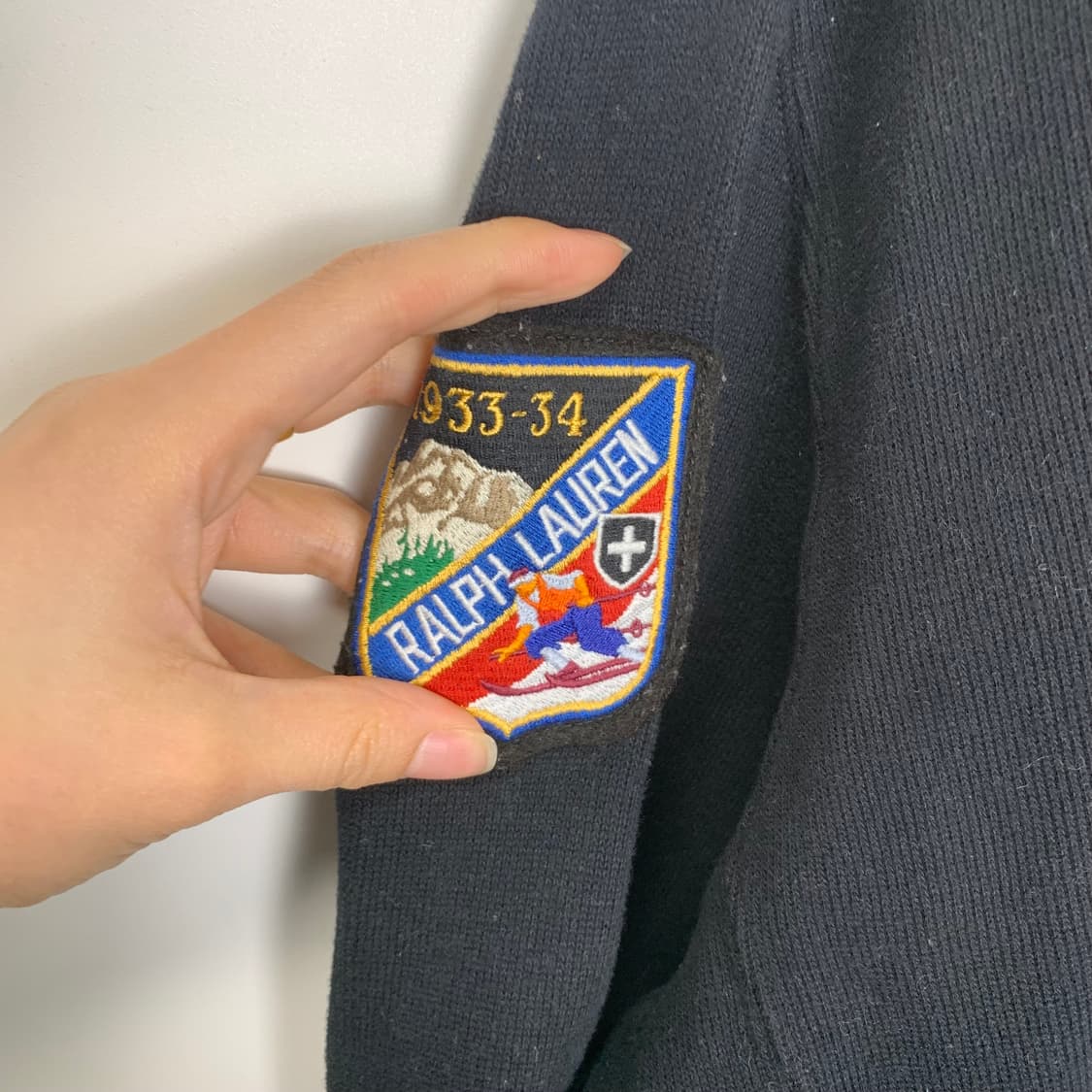 폴로 랄프로렌 빅포니 블랙 반집업 니트 상품이미지4