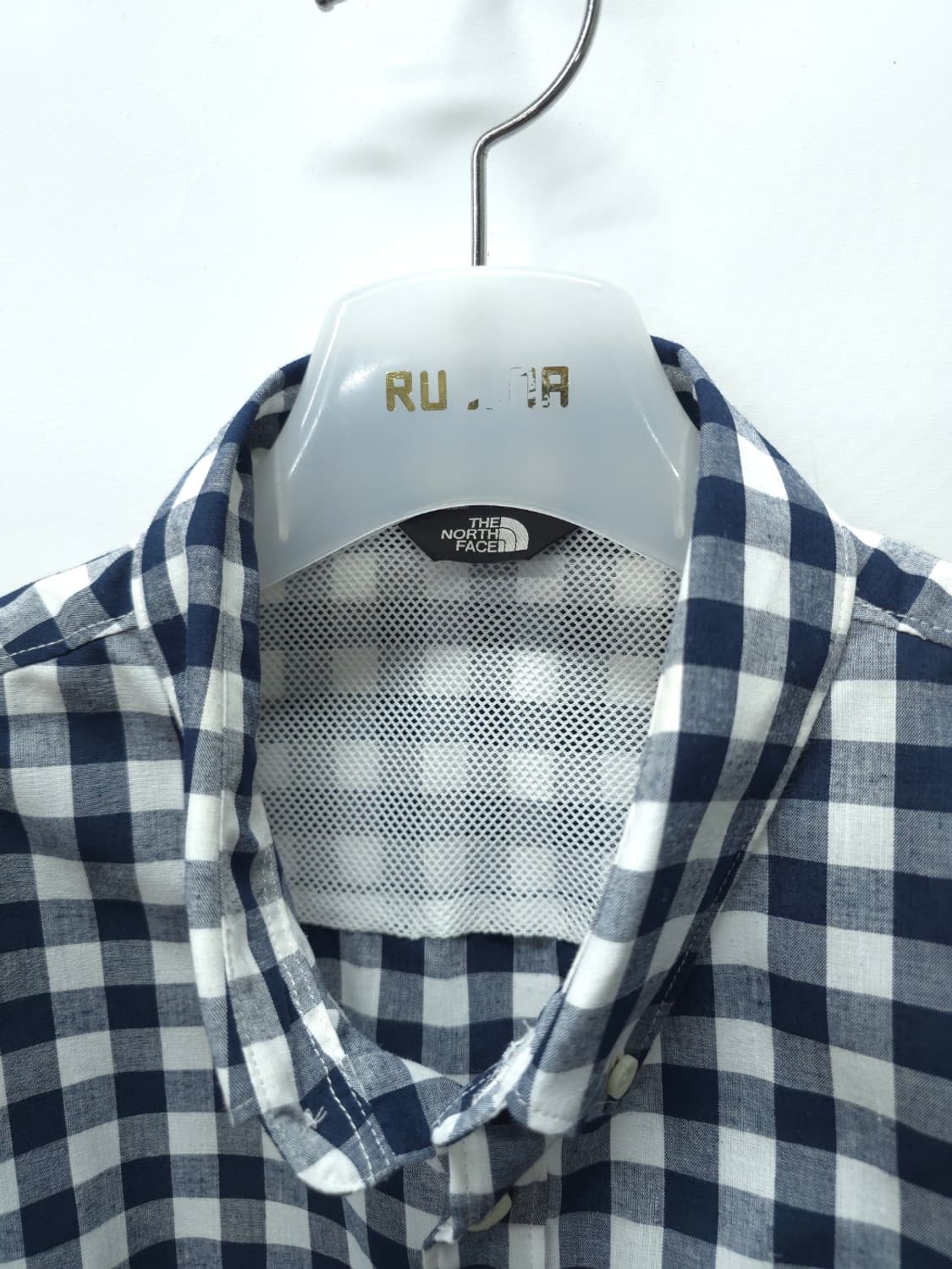 노스페이스 깅엄 체크 버튼다운 반팔 셔츠 (100) 상품이미지9