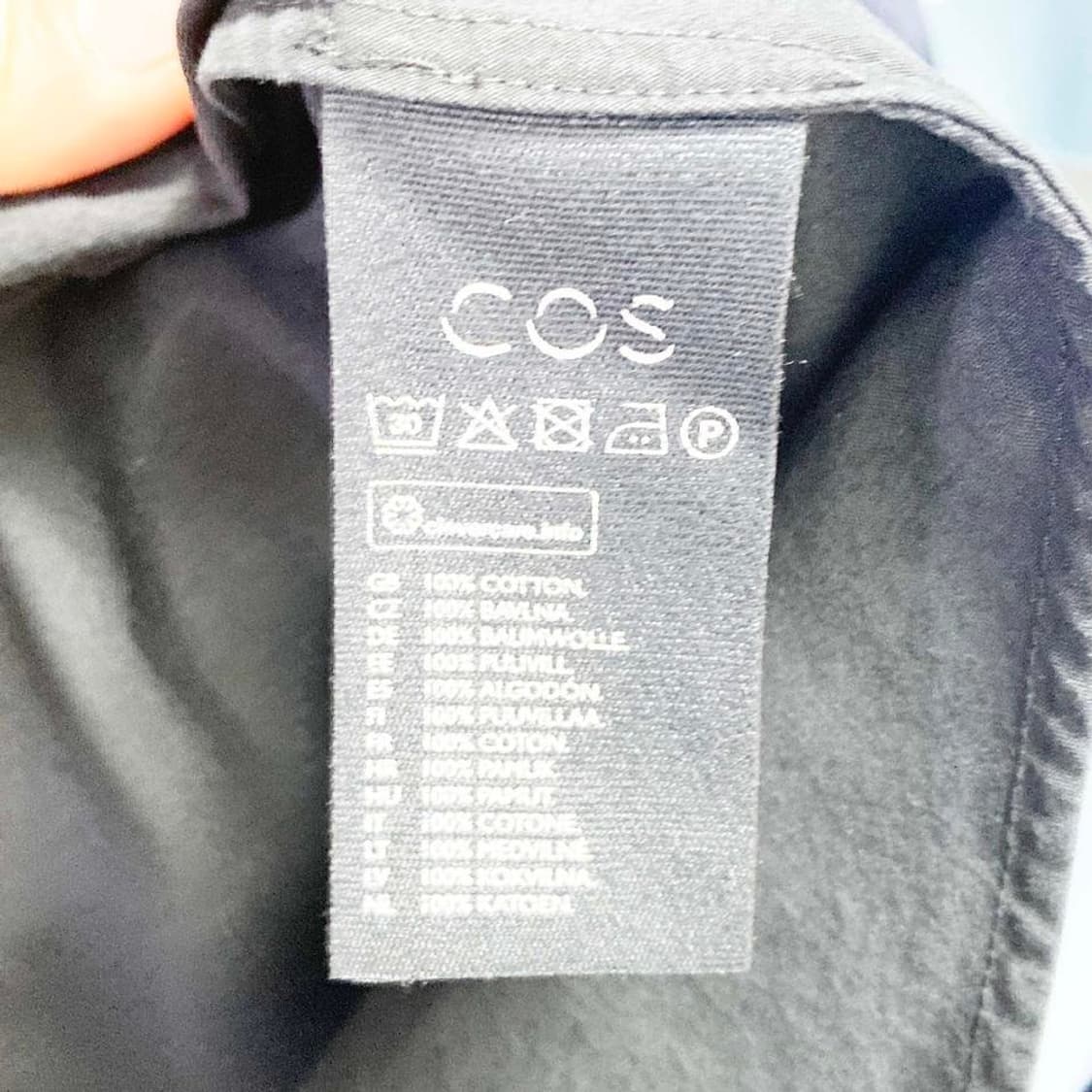 COS 여성 반팔원피스 네이비 면 F추천 진스센스 상품이미지5
