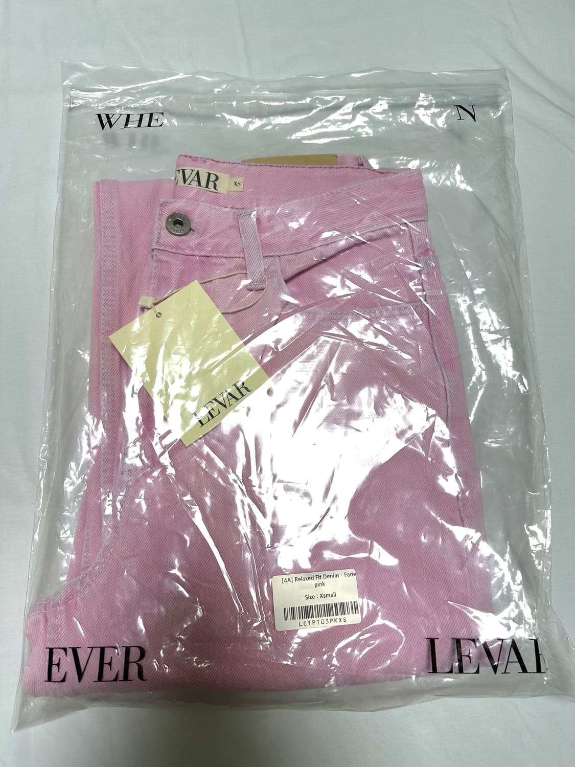 릴렉스 핏 데님 Fade Pink 상품이미지5