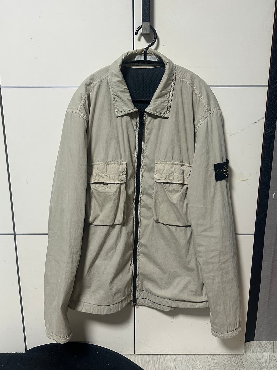 (정품)스톤아일랜드 코튼 나일온 오버 셔츠 L 상품이미지1