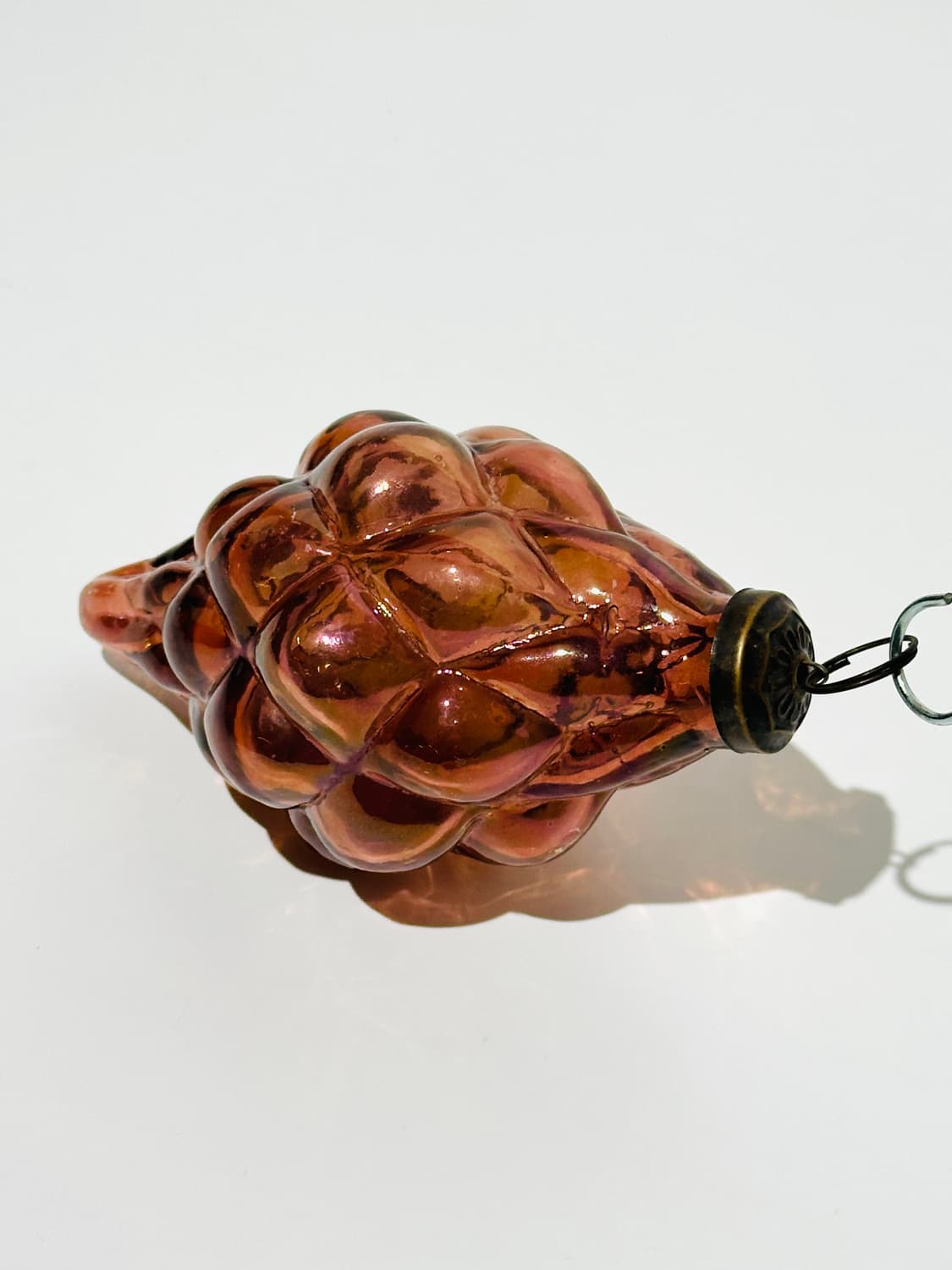 독일 앤틱 아트글라스 핸드블로운 크리스마스 트리 오너먼트(쿠퍼색) 상품이미지1