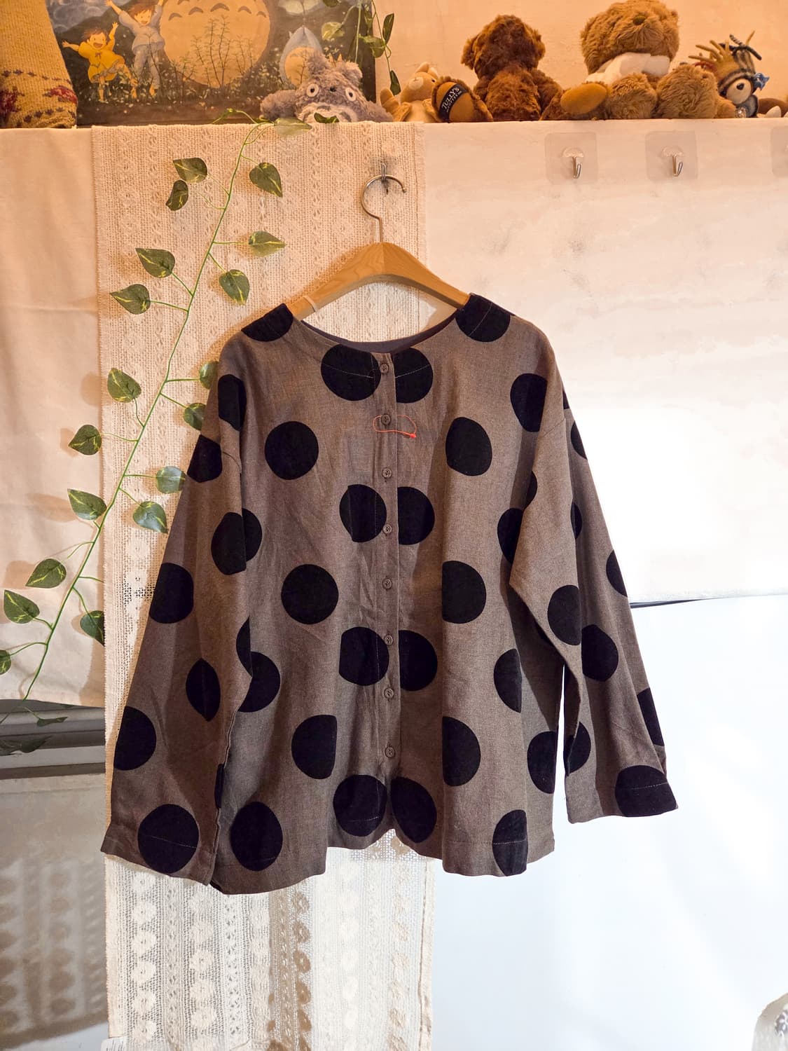 벨벳 도트 블라우스 상품이미지4