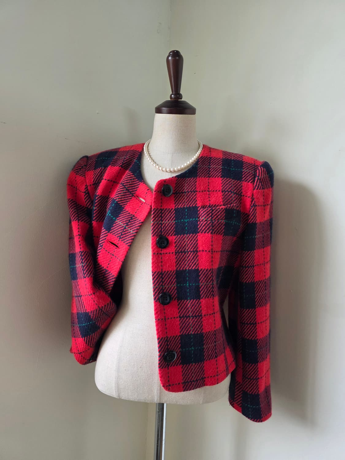 체크 울 자켓 상품이미지1