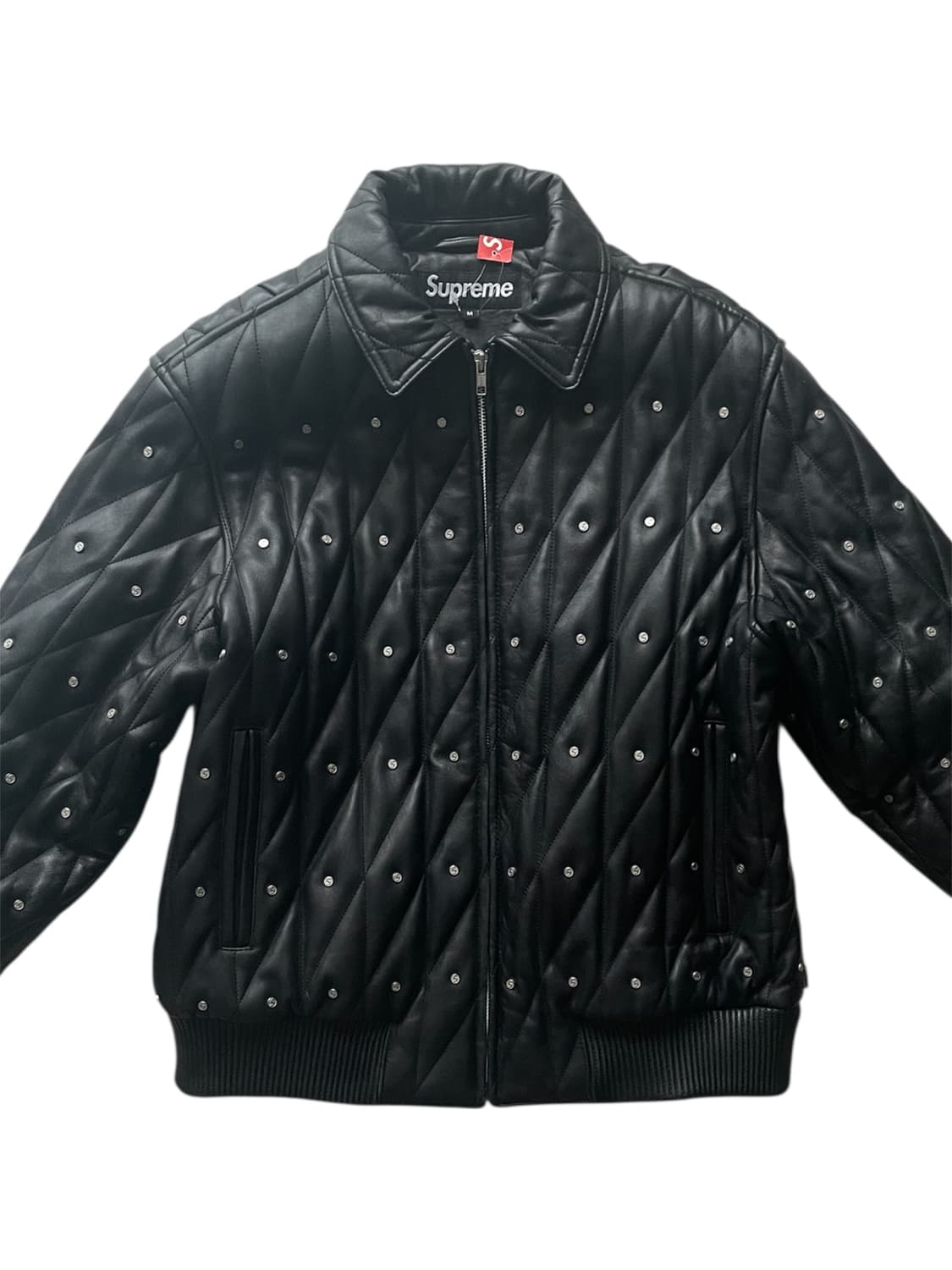 슈프림 18fw 퀄티드 스터드 레더 자켓 상품이미지1