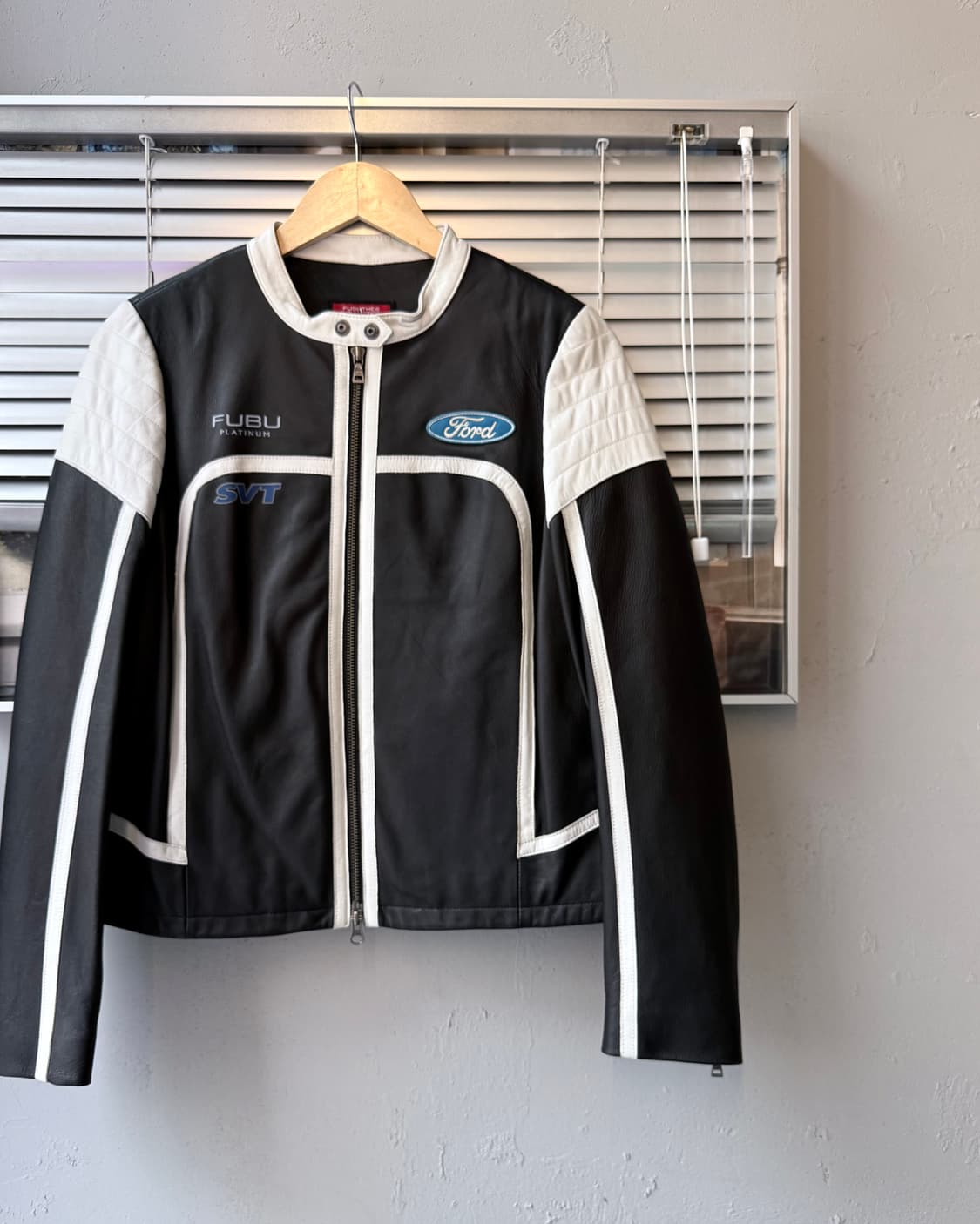 FUBU platinum lambskin racing jacket 상품이미지2