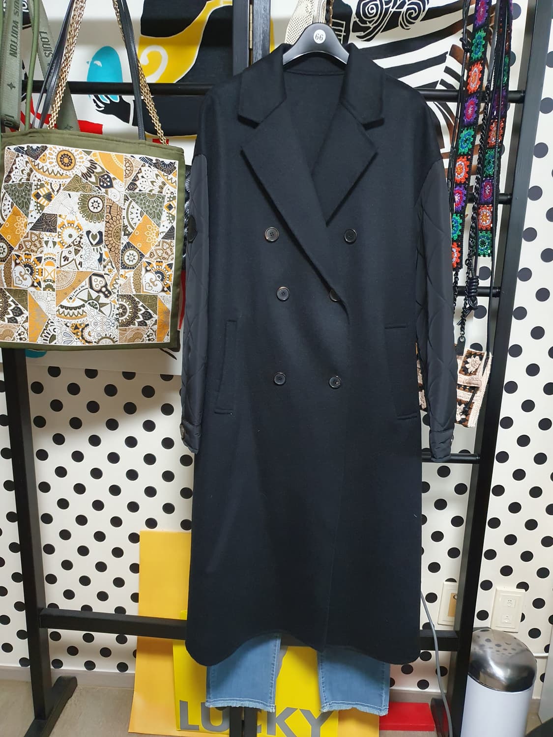 핸드메이드 롱더블코트 M 상품이미지1