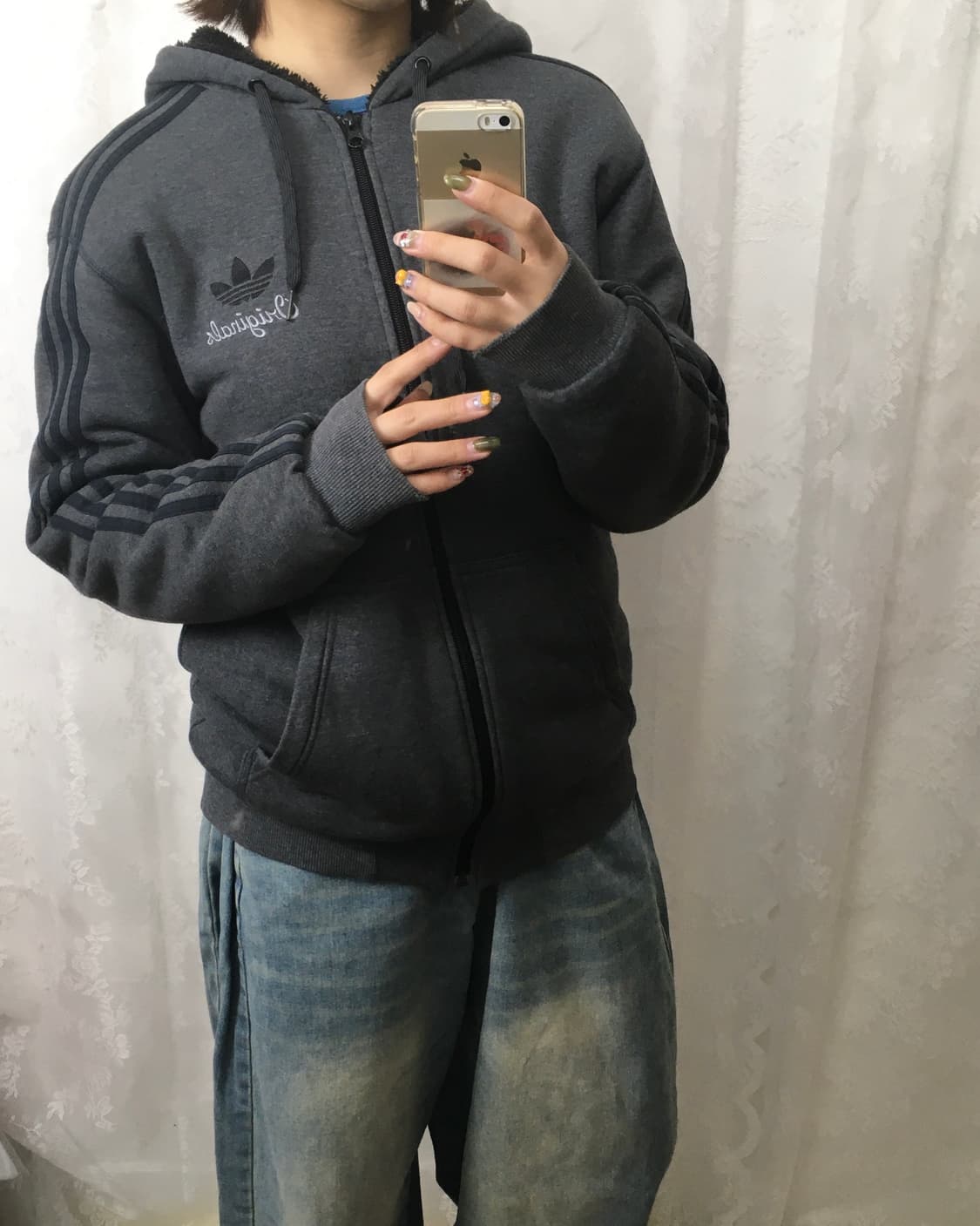 ADIDAS Originals Gray Hooded Zip-Up 상품이미지8