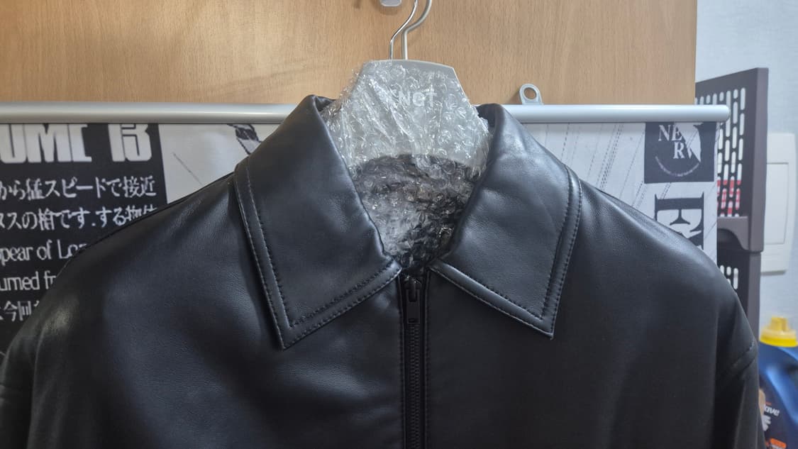 [TNGT] 블랙 램스킨 블루종 레더 점퍼 상품이미지6