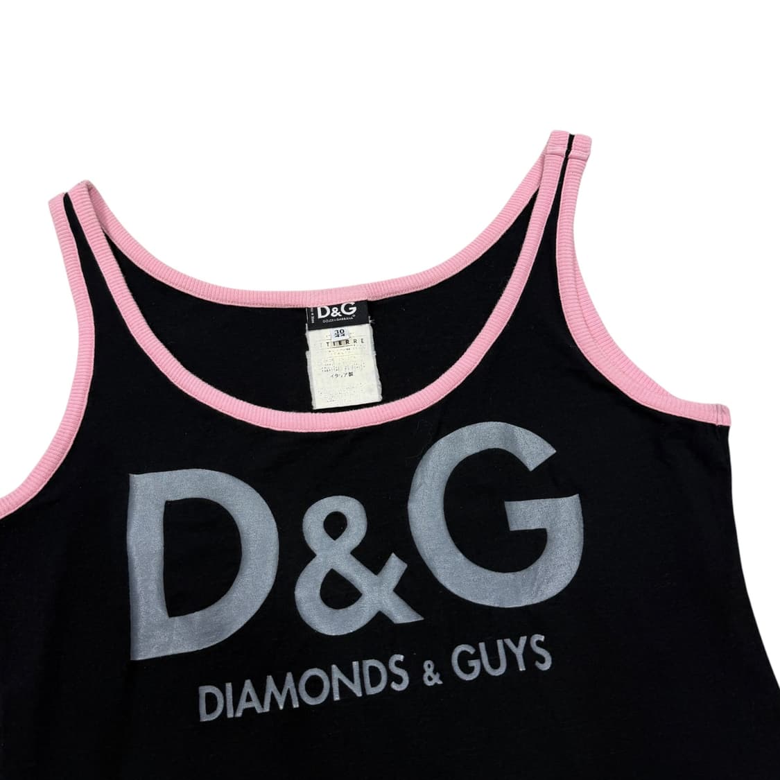 돌체앤가바나 슬리브리스 Y2K 나시 블랙핑크 상품이미지2