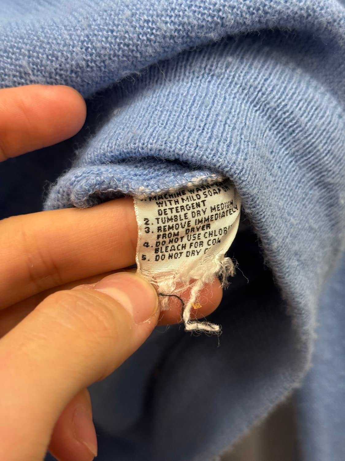 M) 7-80s Lacoste Light Blue V-neck Knit 상품이미지7