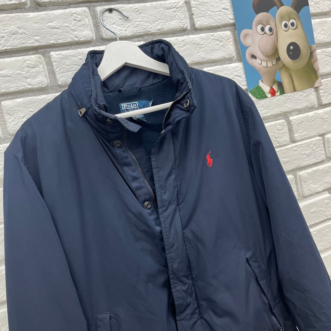 미국 빈티지 폴로 랄프로렌 네이비 바람막이 기모자켓-M 95 상품이미지3
