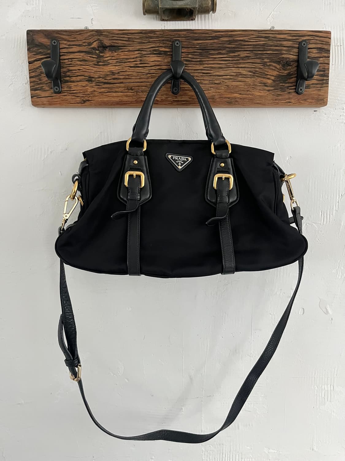 PRADA 프라다 포코노 블랙 레더 2way 백  상품이미지2