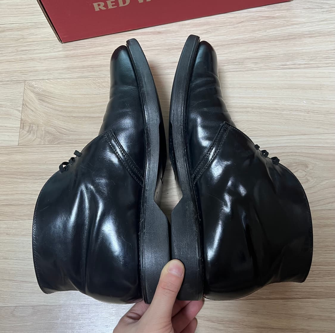 60’s 메이슨 치페와 폴스 처카 부츠 블랙 9D(270mm) 상품이미지7