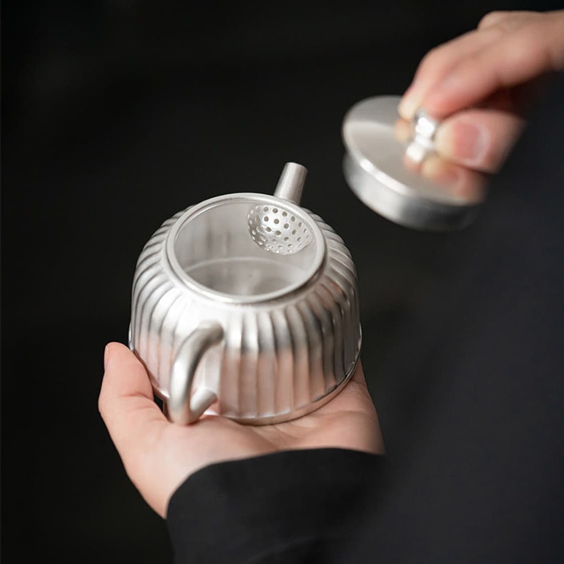 실버 은칠 티팟 주전자 미니 다관 팔아요 상품이미지5