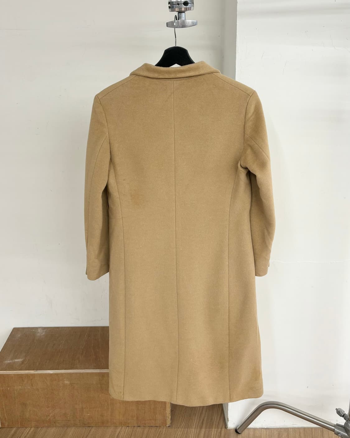 질샌더 베이지 싱글 브레스트 울 코트 상품이미지6